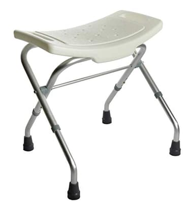 OrtoPrime Taburete Baño Plegable - Silla para Ducha Ortopédica - Asiento Bañera Portátil - Banqueta Antideslizante - Taburete de Ducha para Ancianos o discapacitados - Banco de Ducha