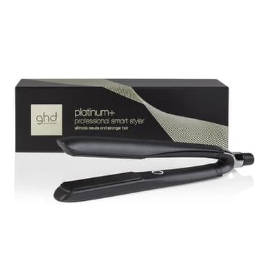 ghd Platinum+ Negra - Plancha de Pelo Profesional Inteligente, Cabello Más fuerte, Más Brillo y Protección del Color - Para todo Tipo de Cabello - (Enchufe Europeo)