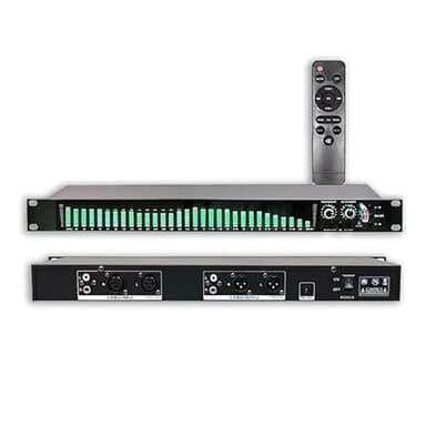 DDCFL Ecualizador gráfico estéreo con Pantalla espectral Luminosa, Ecualizador Digital de 31 Bandas, 21 Efectos de Sonido preestablecidos, Ajuste Independiente de Graves/Medios/Agudos