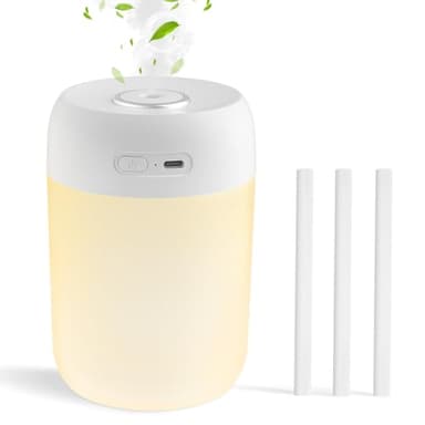 KISSLEAF mini humidificador de ambiente 650 ml para dormitorio, cuarto de niños, plantas, 15H larga duración 28 dB silencioso humidificador bebé(luz cálida)