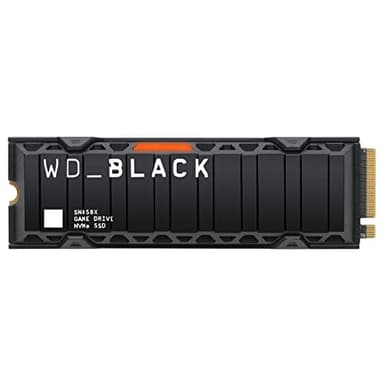 WD_BLACK SN850X NVMe SSD, 1 TB M.2 2280, NVMe SSD con disipador de calor, Velocidades de lectura hasta 7300 MB/s, escritura 6300 MB/s, SSD para Juegos internos, PCIe Gen 4, SSD de alto rendimento