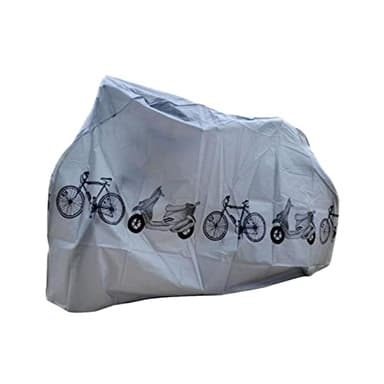 AOMiGT Funda para Bicicleta, Funda para Bicicleta Exterior, Funda Impermeable para Bicicleta para Bicicleta Mountain Bike, Moto, Coche eléctrico, contra Lluvia, UV, Polvo, Gris