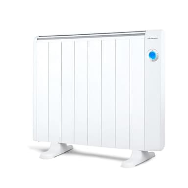 Orbegozo RRW 1500, Emisor térmico bajo consumo, 1500 W, 6 elementos reales, Aluminio, mando a distancia, WIFi, funcionamiento programable, control táctil, 3 modos control, color blanco