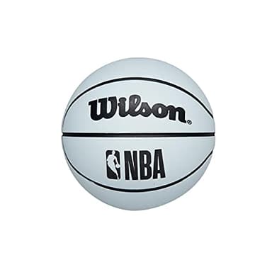Wilson NBA Dribbler Super Mini Reaction - Balón de baloncesto, color blanco