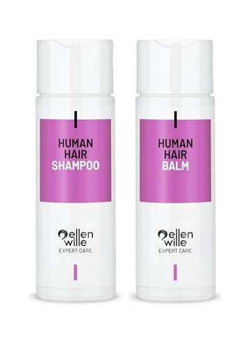 Ellen Wille PurePower - Juego de champú y bálsamo para pelucas de pelo real