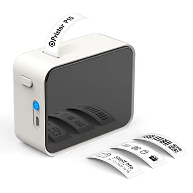 Pristar P15 Etiquetadora Mini Impresora de Etiquetas Portátil Térmica, Adhesivas Label Maker Compatible con iOS y Android, para la Escuela de la Oficina en Casa, Beige