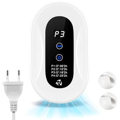 TAVADA Generador de Ozono Purificador de Aire,Air Purifier con Iones Negativos,Inicio Desodorizando Esterilizador de Ozono Para BañO,con Casa Nueva,con Organizador de Cables,Blanco