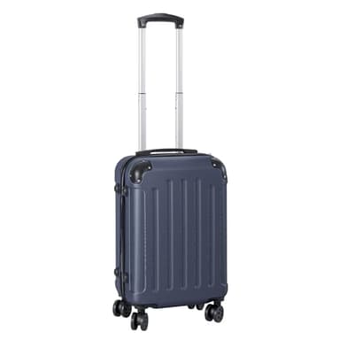 Maleta de cabina rígida ligera de ABS con ruedas dobles 360°, tirador telescópico y asas reforzadas | Equipaje de mano compacto y resistente con interior forrado y compartimentos organizadores