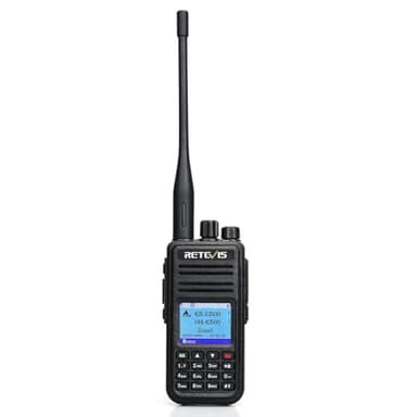 Retevis RT3S DMR, Emisora Caza, Digital/Analógica para Radioaficionados, Alto Rendimiento, Compatible con MOTOTRBO Nivel Ⅰ y Ⅱ, GPS, APRS, 3000 Canales(1 UNID, Negro)