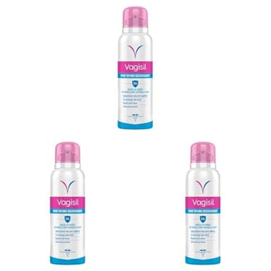 Vagisil Desodorante Íntimo Femenino En Spray, Uso Diario Sin Alcohol, 24Hrs De Protección Contra El Olor, 125 ml (Paquete de 3)