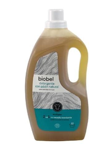 Biobel - Detergente Líquido para Ropa - 100% Natural - Con Aceite Esencial de Lavanda - Enriquecido con Jabón Natural - Elimina Olores y Desinfecta - Apto para Todas las Prendas - 1,5 L