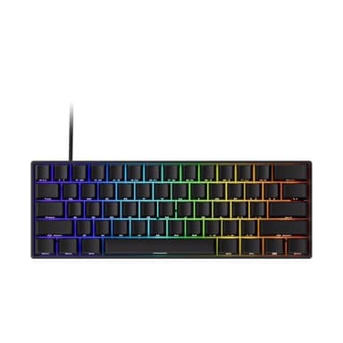 MONSGEEK Teclado para Juegos FUN60 Pro de gatillo rápido, Interruptor magnético 8k SP, Teclado HE, con Cable, 60% Negro Brillante (Interruptor magnético antirreflejos, diseño Estadounidense)