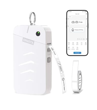 ORGSTA S001 Etiquetadora Bluetooth Portátil Impresora de Etiquetas Adhesivas Mini Etiquetadora 2000 mAh Térmica Label Maker Printer para Hogar, Oficina, Escuela
