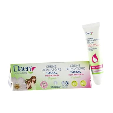 DAEN crema depilatoria facial rosa mosqueta tubo 15 ml