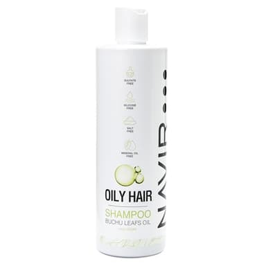 NAVIR Profesional | Champú para cabello y cuero cabelludo sensible, pelo graso y puntas secas, anticaspa y antigrasa, seborregulador, sin sulfatos, parabenos ni sales, para hombre y mujer - 400ml