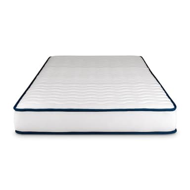 COSMOS - Colchón Viscoelástico 90x190 cm - Upsilon Promo - Espuma HR y Blue Latex - Semifirme, Transpirable, Hipoalergénico, Ergonómico - Cara Invierno Verano, 7 Zonas Confort