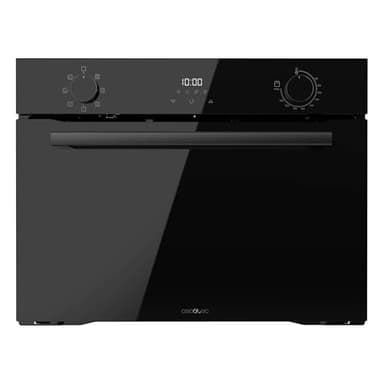 Cecotec Horno Integrable Multifunción de 53L Bolero Hexa M224500 Glass Black A. 2600W, 7 Funciones con Grill, Defrost, Steam Assist, Bajo Consumo, Fácil Limpieza, Control Táctil, Ventilador