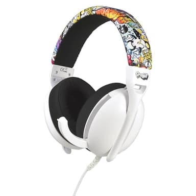 Cascos Gamer Compatible con PS5, PS4, XBOX, Switch, PC y Smartphone | Headset Gaming: Auriculares ergonómicos con Sonido estéreo y micrófono retráctil | Cable de 1,1 Metros con Entrada Universal de 3.