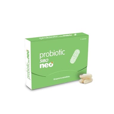 NEO - PROBIOTIC SIBO - 15 Cápsulas en microgránulo - A Base de Melena de León y Saccharomyces boulardii - Normaliza Sobrecrecimiento Bacteriano Intestinal - Mejora Flora Intestinal