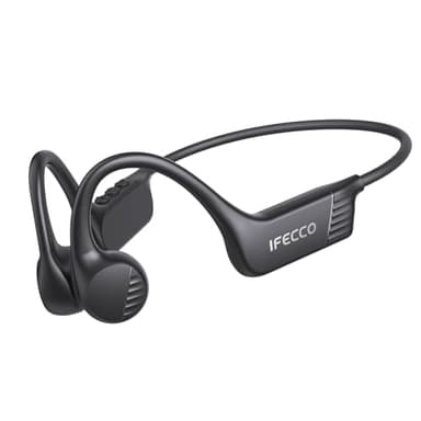 IFECCO Auriculares Conduccion Osea Bluetooth 6.0 – Cascos Conduccion Osea Inalambricos con Micrófono,IP67 Impermeables Auriculares Deportivos Open Ear para Correr Ciclismo Fitness