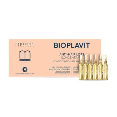 MAURENS Ampollas Anticaída Cabello Mujer y Hombre – Bioplavit con Placenta y Vitaminas – Fortalece, Nutre y Previene la Caída del Cabello – 12 Ampollas 10 ml