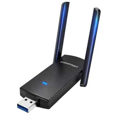 COMFAST AC1300 Mbps Adaptador WiFi USB Doble Banda 5G y 2.4GHz Receptor WiFi para PC, Antena Wi-Fi Externa Ajustable, Señal Potente, USB WiFi Compatible Windows 11/10/8.1/8, Mac OS 10.9~10.15