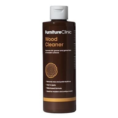 Furniture Clinic. Limpiador de Madera (250 ml). Restaura y Limpia Suelos de Madera, Muebles, Persianas, Puertas, Terrazas y muchas otras Superficies de Madera