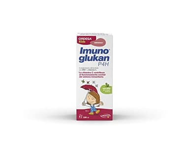 Imunoglukan P4H Jarabe 120ml | 120ml | Complemento Alimenticio con Vitamina C para Fortalecer las Defensas de Niños para los más Pequeños y Adultos