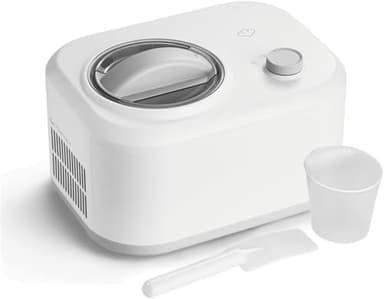 SPRINGLANE Máquina para hacer helados Eni 1 L con compresor autorefrigerante 100 W, máquina para hacer helados con recipiente para hielo extraíble