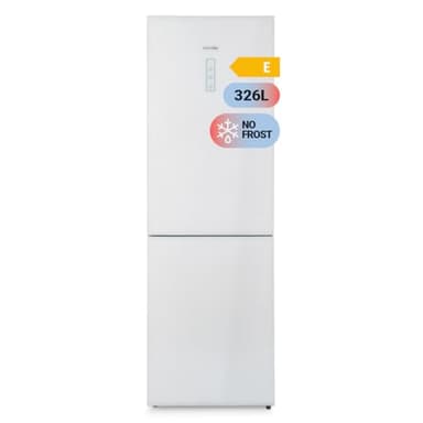 UNIVERSALBLUE | Frigorífico Combi de Cristal Blanco 185cm | 4* | 320L | A++ | Puerta Reversible | No Frost | Summer Mode | Super Freezer | Envío y Subida a Planta Incluido