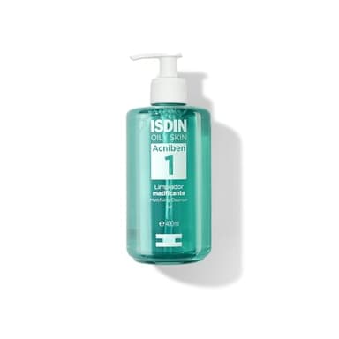 ISDIN ACNIBEN Paso 1 Gel Limpiador Matificante Facial con Ácido Salicilico. Limpia la Piel Grasa de la Cara en Profundidad, 400 ml