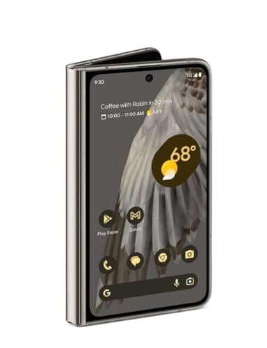 Google Pixel Fold 5G 256GB + 12GB RAM desbloqueado de fábrica, doble SIM (Nano-SIM + eSIM) - Smartphone Android con pantalla plegable (porcelana) (reacondicionado)