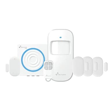 Nivian-Sistema de Alarma para Casa y Negocios Sin Cuotas Mensuales | Kit de Alarma WiFi con Control Remoto a través de App Tuya | Función SOS | Fácil Instalación Sin Cables