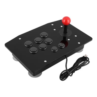 Tiiyee Joystick de Juego Arcade Rocker, Arcades Game USB Stick Buttons Controller PC Rocker 3D Botone Tipo Tarjeta de Lucha Gamepad Botones Tipos Tarjetas Controlador Mango Juegos Piezas Repuesto