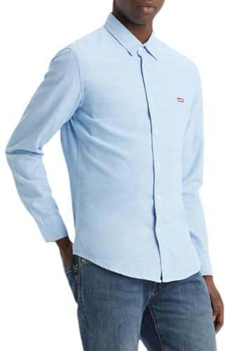 Levi's Long-Sleeve Battery Housemark Slim Camisa, Allure, S Hombre