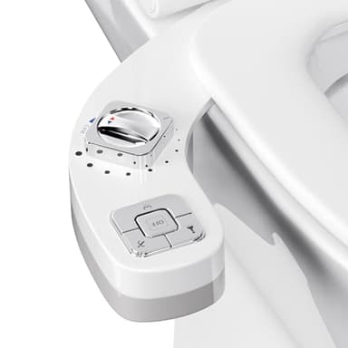 SenDeluz Bidet Portatil para WC, regulación de frío y calor Bidet No Eléctrico para Inodoro doble boquilla retráctil Accesorio de asiento de inodoro con bidé ultrafino presión de agua ajustable