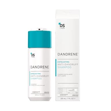 DS Laboratories Dandrene Champú Exfoliante Anticaspa 205 ml | Dermatológicamente Formulado para Caspa y para el Cuidado del Cuero Cabelludo | Limpieza Profunda con Carbón Activado | 100% Vegano