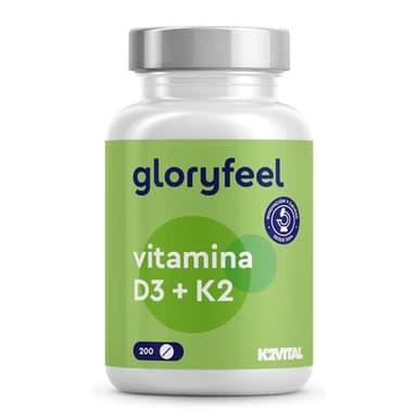 Vitamina D3 y K2 2000 U.I. - 100µg de Vitamina K2 MK7 - PREMIUM: K2VITAL® - Dosis personalizada - Apoya huesos, músculos y sistema inmunológico
