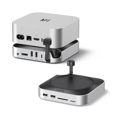 UGREEN Docking Station Compatible con Mac Mini M4 e M4 Pro Hub USB C Soporte con Carcasa M.2 NVME SSD DisplayPort 4K 240Hz 144Hz USB 3.2 4A1C 10Gbps SD TF Slot 3.5mm Aux