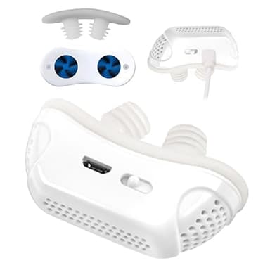 GAOXIAO CPAP Maquina Apnea del Sueño Portatil, Mini Dispositivo Anti Ronquidos, Ayuda por Dormir, Solución for Ronquidos, Mejora la Respiración y Sueño para Dejar de Roncar White