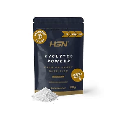 HSN Sales Minerales Evolytes en Polvo | Sabor Neutro 500g | Electrolitos (Sodio, Magnesio, Potasio, Calcio y Cloruro) | No Incluye Dosificador | No-GMO, Vegano, Sin Gluten, Sin Azúcar