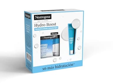 Neutrogena Rutina Hydro Boost, pack con Crema Gel Hydro Boost (50 ml) y Contorno de Ojos Anti-Fatiga (15 ml) de regalo, set de regalo para una hidratación intensa 24 horas con Ácido Hialurónico