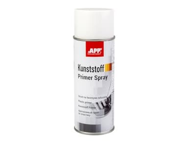 APP Kunststoff Primer - Imprimacion para plasticos en spray | Pintura para plastico transparente con adición de pigmento de plata | Ideal para reparador plasticos coche | 400 ml