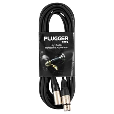 Plugger Câble XLR femelle 3b/mâle 3b 6 m Noir
