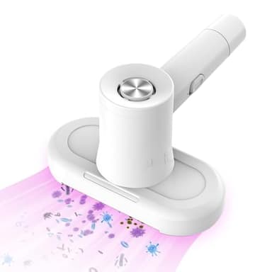 Yaasier Aspirador de ácaros con luz UV, Mini aspiradora con Filtro HEPA, portátil inalámbrico con depósito de Polvo Permanente para colchones, sofás, Almohadas, alfombras