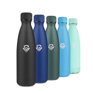 Botella Termica 750ml, Cantimplora Acero Inoxidable, Termo Agua sin BPA Reutilizable, Botella Agua con Doble Pared, Garrafa Termica para Escuela, Oficina, Camping, Viajes, Niños, Adultos, Senderismo