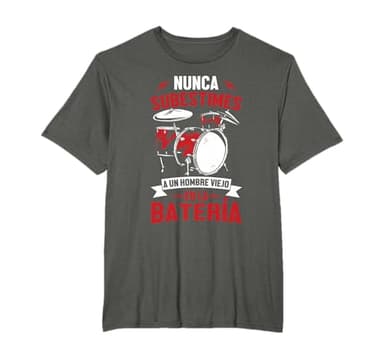 Drummer Música Baterista Mejores Hombres Tocan Batería Camiseta