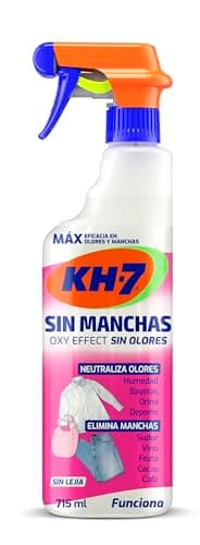 KH-7 Sin Manchas Sin Olores OXY Effect | Quitamanchas Ropa | Oxígeno Activo | Elimina manchas de Sudor, Vino, Verdura, Fruta, | Neutraliza Malos Olores | Pulverizador 715 mL El embalaje puede variar