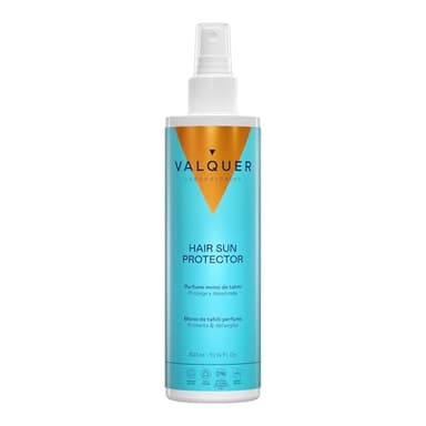 VALQUER Protector Solar Capilar en Spray | Acondicionador Desenredante con Vitamina B5 y Fórmula Zero | Hidratación y Protección UV | Aroma Monoi de Tahiti | 300 ml