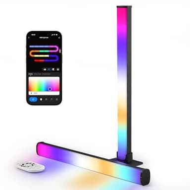 LuminexDesigns Barra de Luz LED RGB TV y Gaming 40cm – Sincronización Musical y Control por App para Iluminación y Decoración
